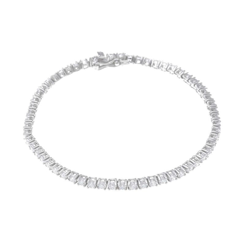 WHITE CUBIC ZIRCONIA BRACELET - SILVER 925 RHODIUM