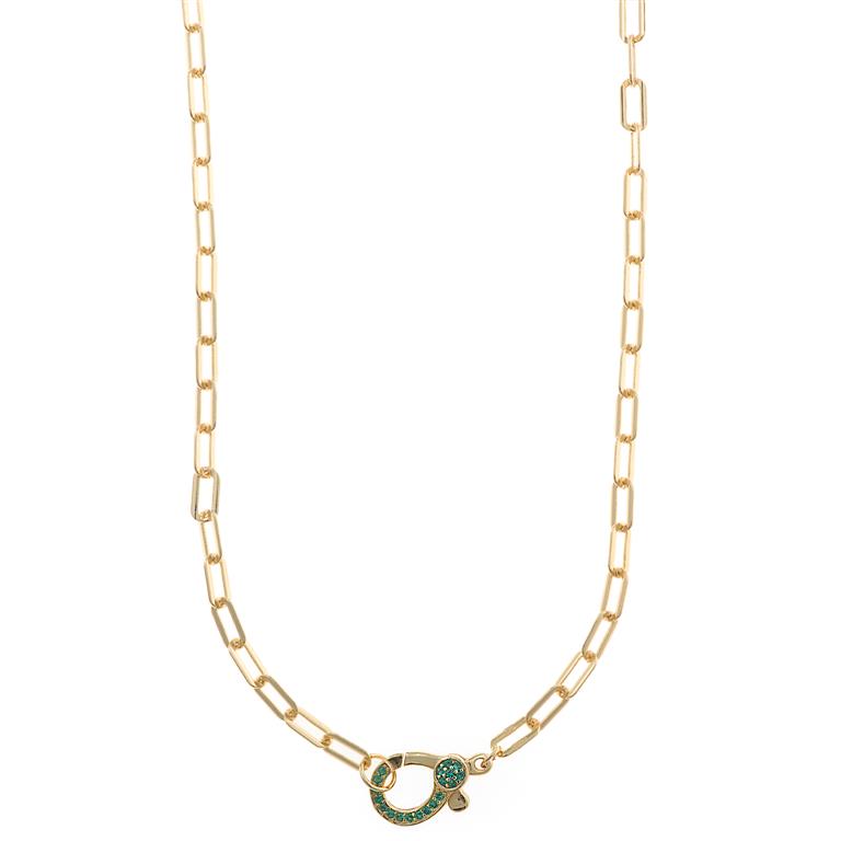 GOLD PLATED CHAIN LINKS BILBAINO NECKLACE - SILVER 925