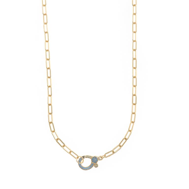 GOLD PLATED CHAIN LINKS NECKLACE - SILVER 925