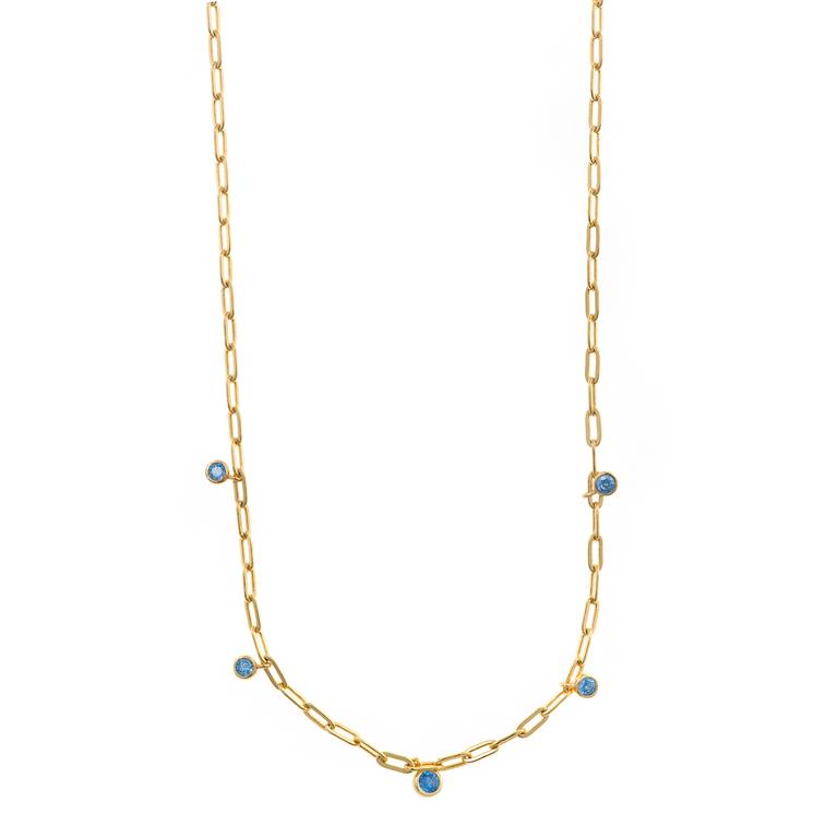 CAHIN LINKS GOLD PLATED NECKLACE - SILVER 925