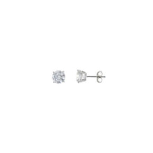 Load image into Gallery viewer, EARRING SILVER 925 RHODIUM CZ WHITE CIRCULAR
