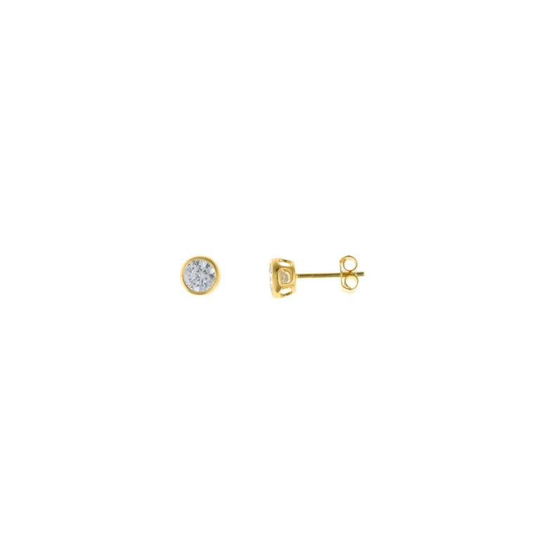 EARRING SILVER 925 PLATED GOLD DOT